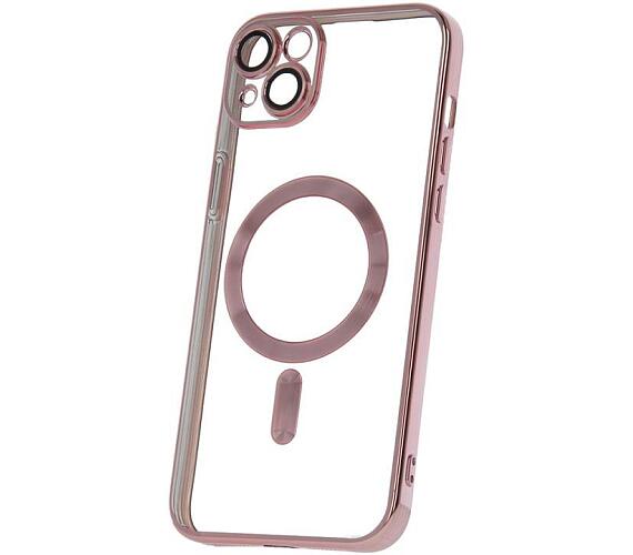 Silikonové TPU pouzdro Mag Color Chrome pro iPhone 14 Plus růžovo zlaté CPA