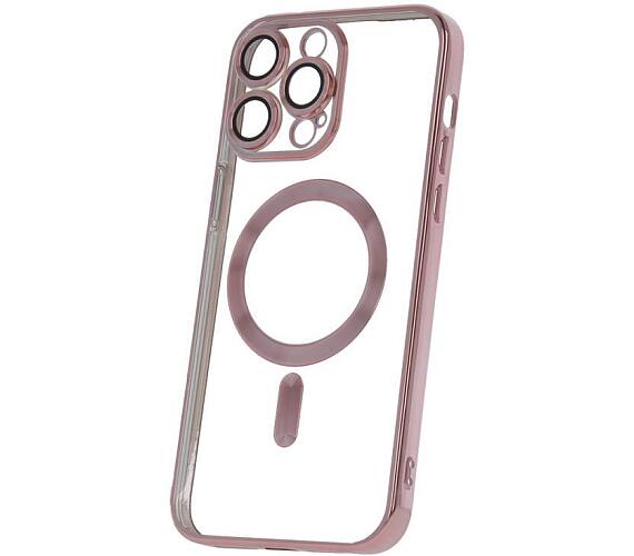 Silikonové TPU pouzdro Mag Color Chrome pro iPhone 14 Pro Max růžovo zlaté CPA