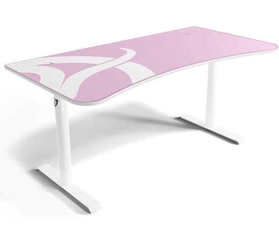 AROZZI herní stůl ARENA Gaming Desk White Pink (ARENA-WHITE-PINK)