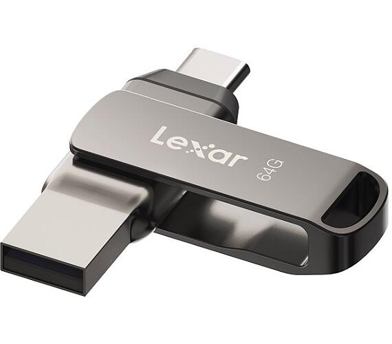 Lexar flash disk 64GB - JumpDrive D400 Dual USB-C & USB-A 3.1 (čtení až 130MB/s) (LJDD400064G-BNQNG)
