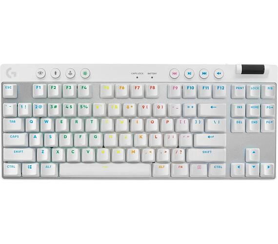 Logitech G PRO X TKL LIGHTSPEED Gaming Keyboard - WHITE - US INT'L - 2.4GHZ/BT - TACTILE (920-012148)