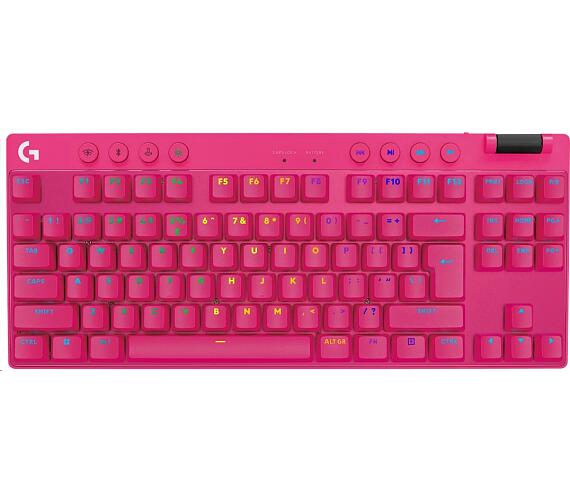 Logitech G PRO X TKL LIGHTSPEED Gaming Keyboard - MAGENTA - US INT'L - 2.4GHZ/BT - TACTILE (920-012159)