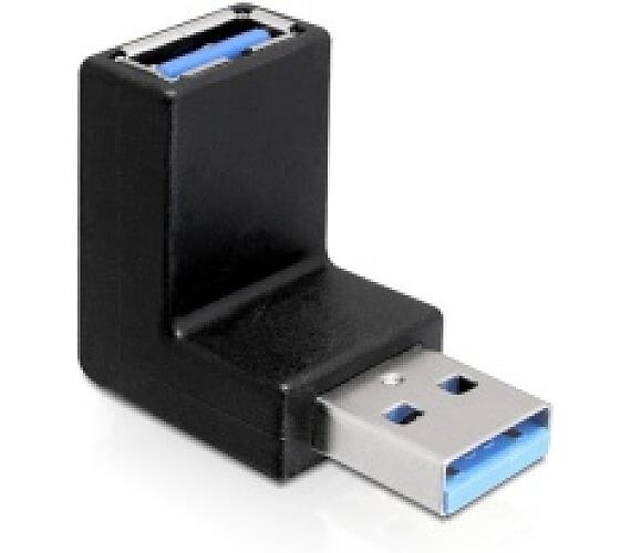 DeLOCK adaptér USB 3.0 samec - USB 3.0 samice pod úhelem 90° vertikálně (65339)