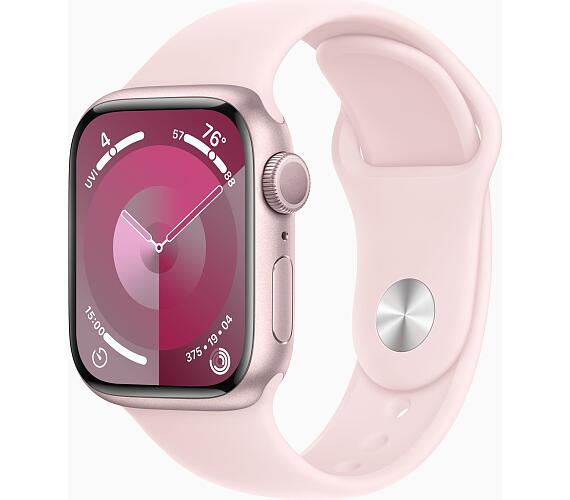 Apple Watch S9/41mm/Pink/Sport Band/Light Pink/-S/M (MR933QC/A)