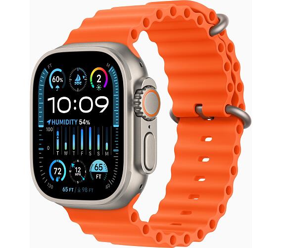 Apple Watch Ultra 2/49mm/Titan/Sport Band/Orange Ocean (MREH3CS/A)