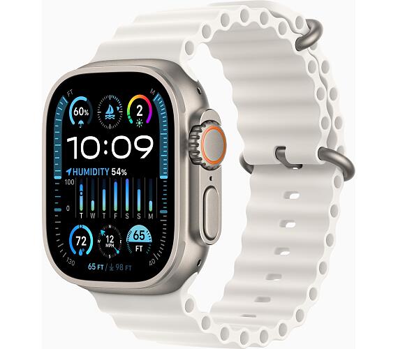 Apple Watch Ultra 2/49mm/Titan/Sport Band/White Ocean (MREJ3CS/A)