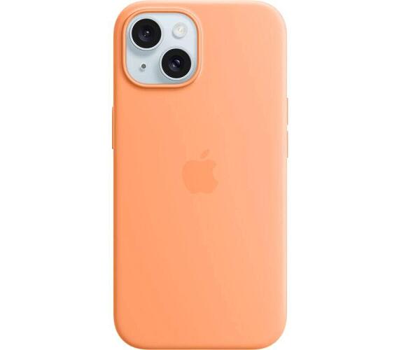 Apple iPhone 15 Silicone Case with MS - Orange Sorbet (MT0W3ZM/A)