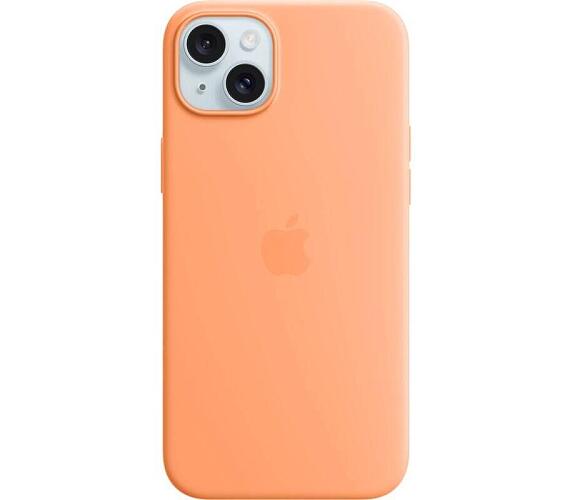 Apple iPhone 15+ Silicone Case with MS - Orange Sorbet (MT173ZM/A)