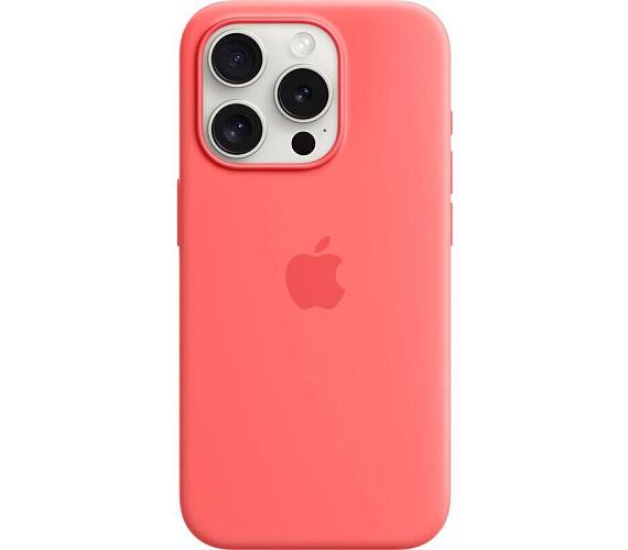 Apple iPhone 15 Pro Silicone Case with MS - Guava (MT1G3ZM/A)