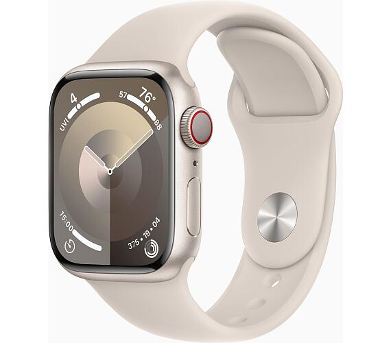 Apple Watch S9 Cell / 41mm / Starlight / Sport Band/Starlight/-S/M (MRHN3QC/A)