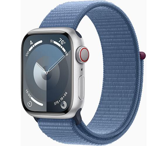 Apple Watch S9 Cell / 41mm / Silver / Sport Band/Winter Blue (MRHX3QC/A)