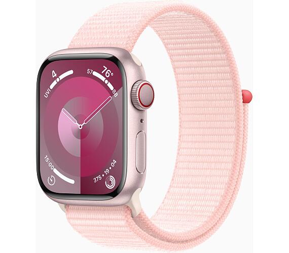 Apple Watch S9 Cell/41mm/Pink/Sport Band/Light Pink (MRJ13QC/A)