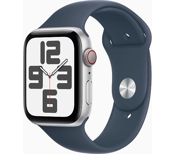 Apple Watch SE Cell / 44mm / Silver / Sport Band/Storm Blue/-M/L (MRHJ3QC/A)