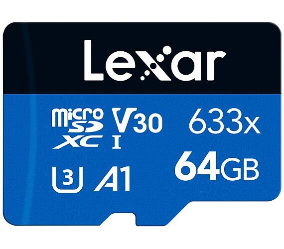 Lexar paměťová karta 64GB High-Performance 633x microSDXC™ UHS-I