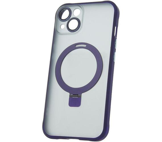 Silikonové TPU pouzdro Mag Ring pro iPhone 14 fialové CPA