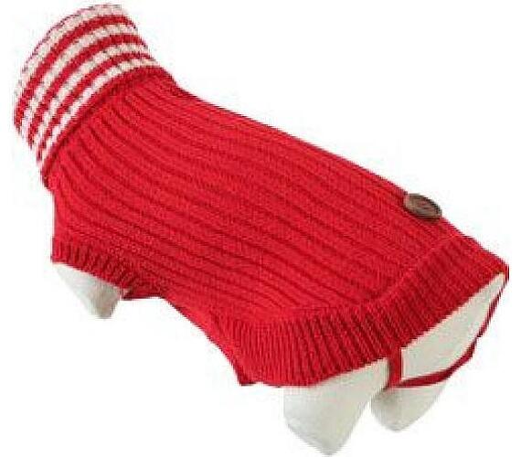 Obleček svetr rolák pro psy DUBLIN červený 25cm Zolux