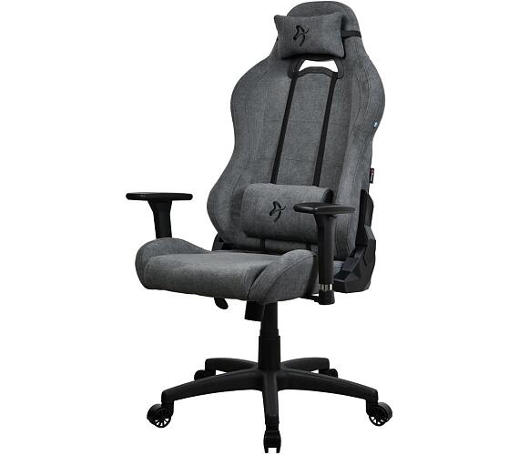 AROZZI herní židle TORRETTA Soft Fabric v2/ látkový povrch/ šedá popelavá (TORRETTA-SFB-ASH2) + DOPRAVA ZDARMA
