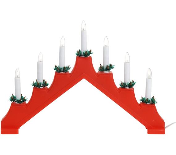 Homestyling Vánoční dekorace 7 svíček LED červená KO-AX8000070