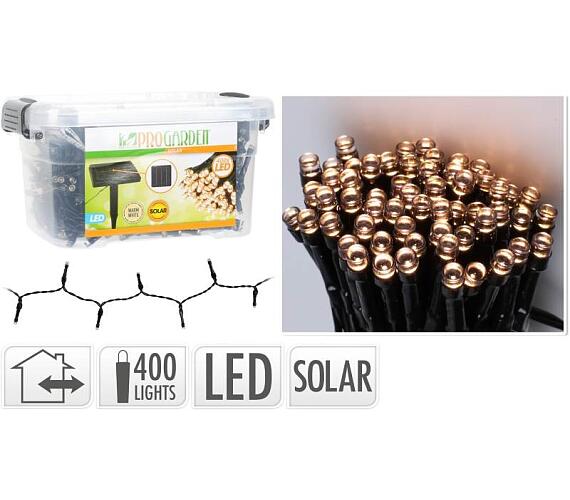 Homestyling Světelný řetěz solární LED PARTY 400 LED KO-DX9520010