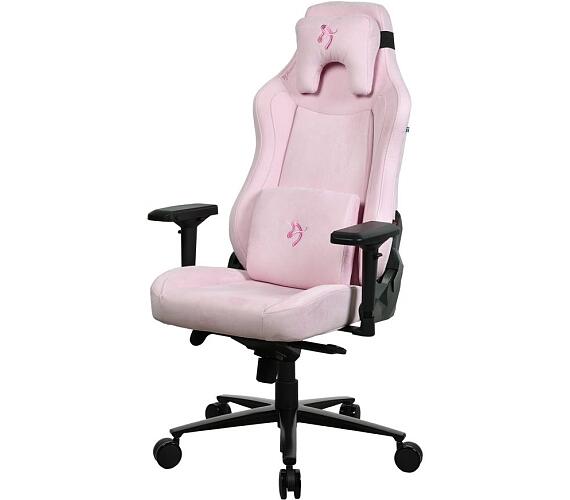 AROZZI herní židle VERNAZZA Supersoft Fabric Pink/ látkový povrch/ růžová (VERNAZZA-SPSF-PNK)