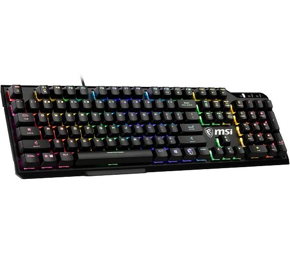 MSI herní klávesnice VIGOR GK41 LR/ drátová/ mechanická/ RGB podsvícení/ USB/ US layout (S11-04US291-CLA)