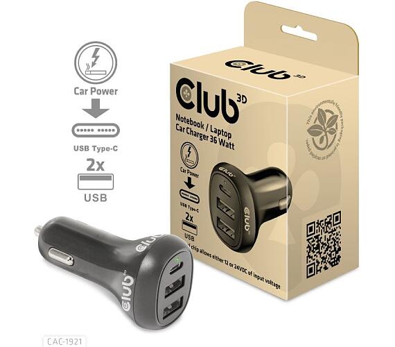 Club 3D Club3D Auto nabíječka pro Notebooky 36W