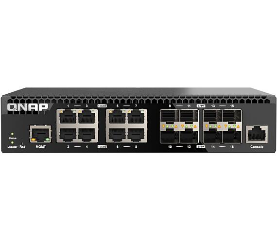 QNAP řízený switch QSW-M3216R-8S8T (8x 10GbE porty + 8x 10G SFP+ porty