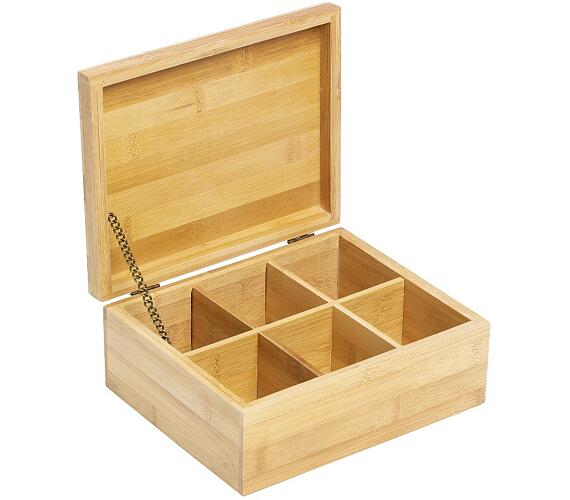 Edco Dřevěná krabička na čaj 6 přihrádekED-294673