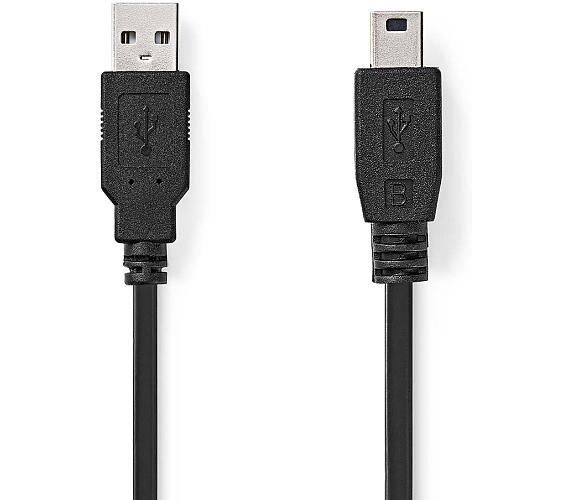 NEDIS kabel USB 2.0/ zástrčka USB-A - zástrčka USB Mini-B 5 pinů/ černý/ bulk/ 3m (CCGL60300BK30)