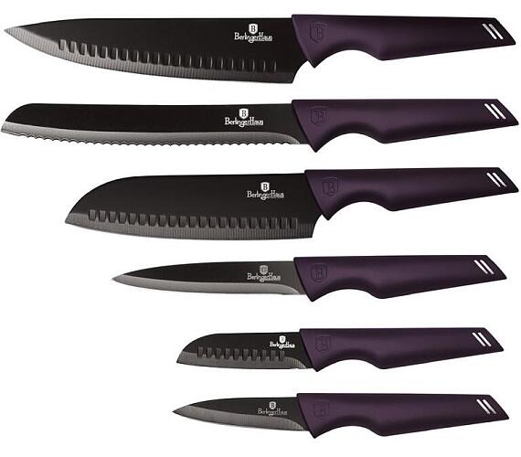 BerlingerHaus Sada nožů s nepřilnavým povrchem 6 ks Purple Eclipse Collection BH-2597
