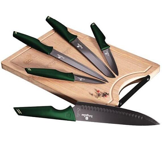 BerlingerHaus Sada nožů + prkénko 6 ks Emerald Collection BH-2706