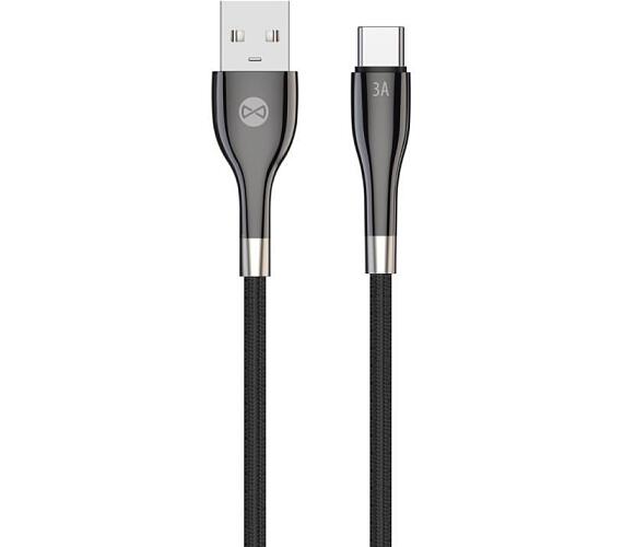 Forever Sleek USB/USB-C 1m 3A černý