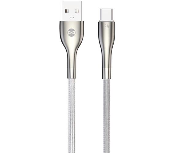 Forever Sleek USB/USB-C 1m 3A bílý