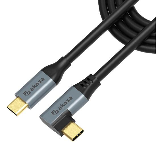 AKASA - Right Angle USB-C 100W PD Charging Cable (AK-CBUB68-10BK)