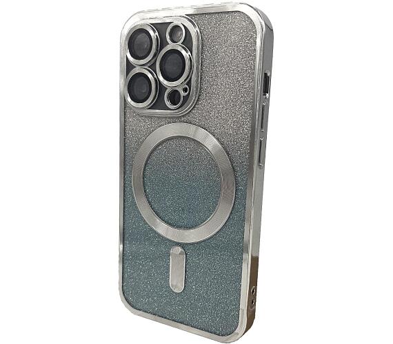Silikonové TPU pouzdro Mag Glitter Chrome pro iPhone 15 Pro stříbrné CPA