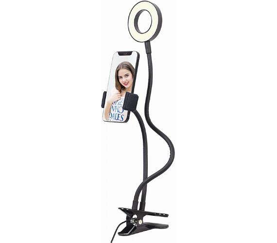 Gembird USB lampička selfie LED ring s držákem telefonu (NTP057179)