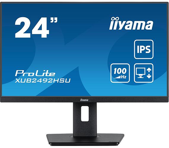 IIYAMA iiyama ProLite / XUB2492HSU-B6 / 23,8" / IPS / FHD / 100Hz / 0,4ms / Black / 3R