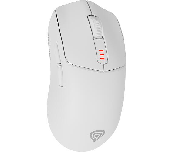 GENESIS genesis herní myš ZIRCON 500/Herní/Optická/10 000DPI/Bezdrátová USB + Bluetooth/Bílá (NMG-2114)