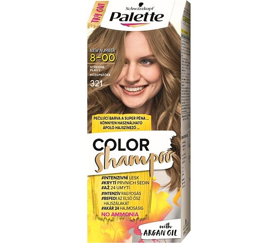 Fotogalerie Palette Color Shampoo barva na vlasy 321 středně plavá, 50