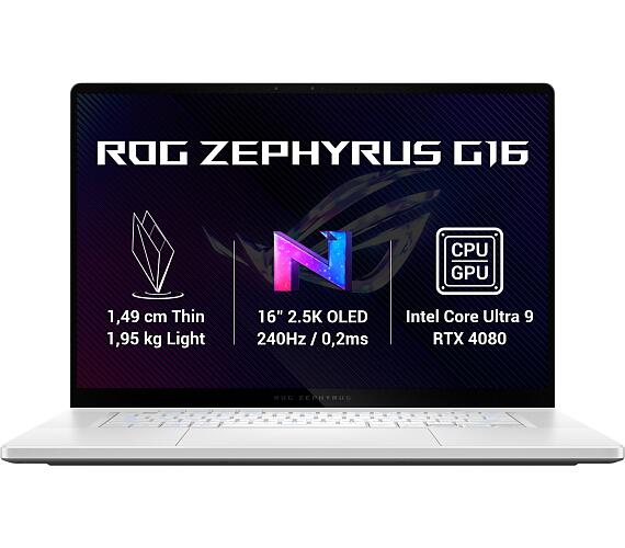 Asus ASUS ROG Zephyrus G16 / GU605MZ / U9-185H / 16" / 2560x1600 / 32GB / 2TB SSD/RTX 4080/W11H/White/2R (GU605MZ-NEBULA037W) + DOPRAVA ZDARMA