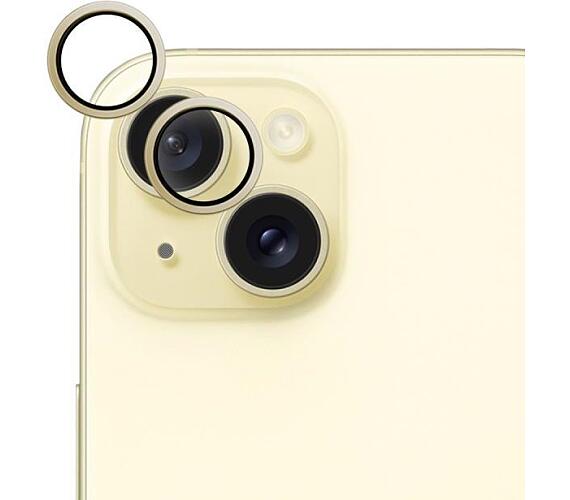 Epico ochranné sklo zadního fotoaparátu pro Apple iPhone 15/15 Plus pastelově žluté
