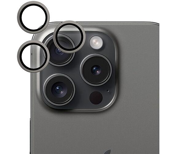 Epico ochranné sklo zadního fotoaparátu pro Apple iPhone 15 Pro/15 Pro Max vesmírně černé