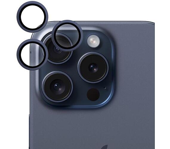 Epico ochranné sklo zadního fotoaparátu pro Apple iPhone 15 Pro/15 Pro Max modré
