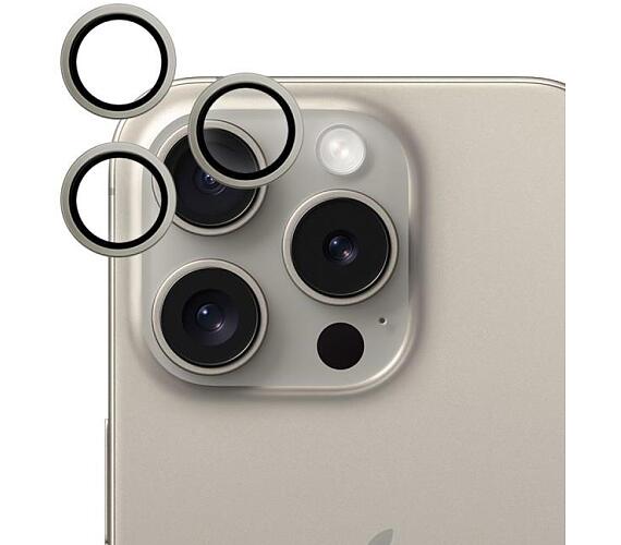 Epico ochranné sklo zadního fotoaparátu pro Apple iPhone 15 Pro/15 Pro Max titanově zlaté