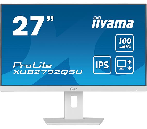 IIYAMA iiyama ProLite / XUB2792QSU-W6 / 27" / IPS / QHD / 100Hz / 0,4ms / White / 3R