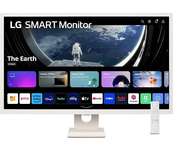 LG smart monitor 32SR50F-W s webOS 31,5" / IPS / 1920x1080/ 250cd/m2 / 8ms / 2x HDMI /2x USB/repro/bílý (32SR50F-W.AEU)