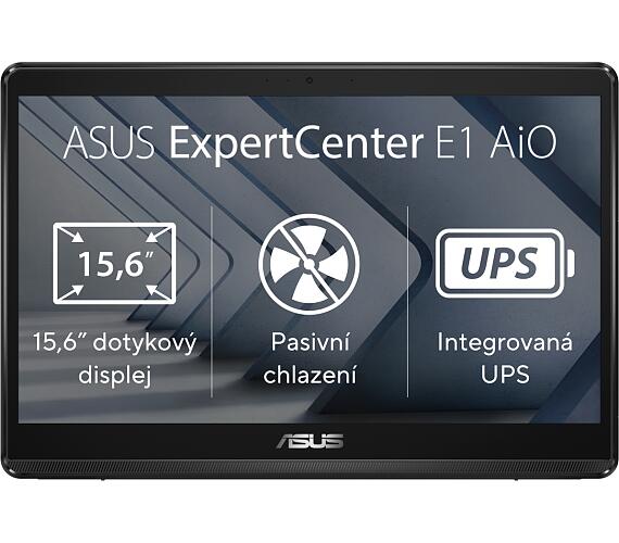 Asus ASUS ExpertCenter/E1 (E1600)/42WHrs UPS / 15,6" / FHD / T / N4500 / 8GB / 128GB SSD/UHD/bez OS/Black/2R (E1600WKAT-BA043M) + DOPRAVA ZDARMA