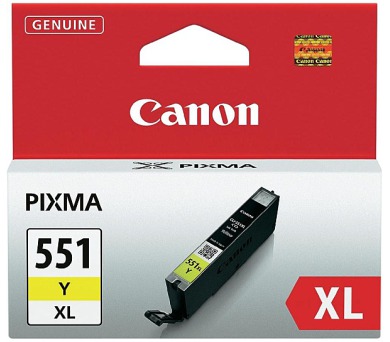 Inkoustov npl Canon CLI-551XL Y, 685 stran originln - lut