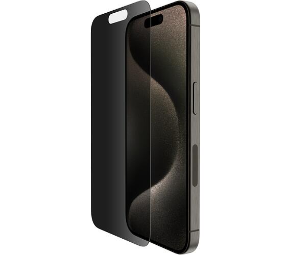 Belkin SCREENFORCE™ TemperedGlass Privacy Anti-Microbial ochranné privátní sklo pro iPhone 15 Pro (OVA149zz)