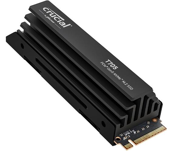 CRUCIAL SSD 2TB T705 PCIe Gen5 NVMe M.2 SSD with heatsink (CT2000T705SSD5)